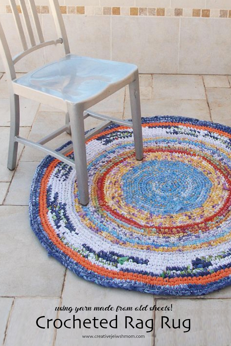 Crocheted Rag Rug From Sheets Completed!