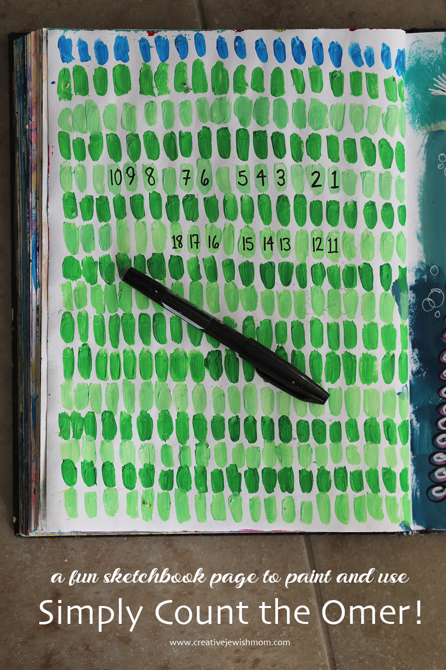 A Simple Counting The Omer Journal Page