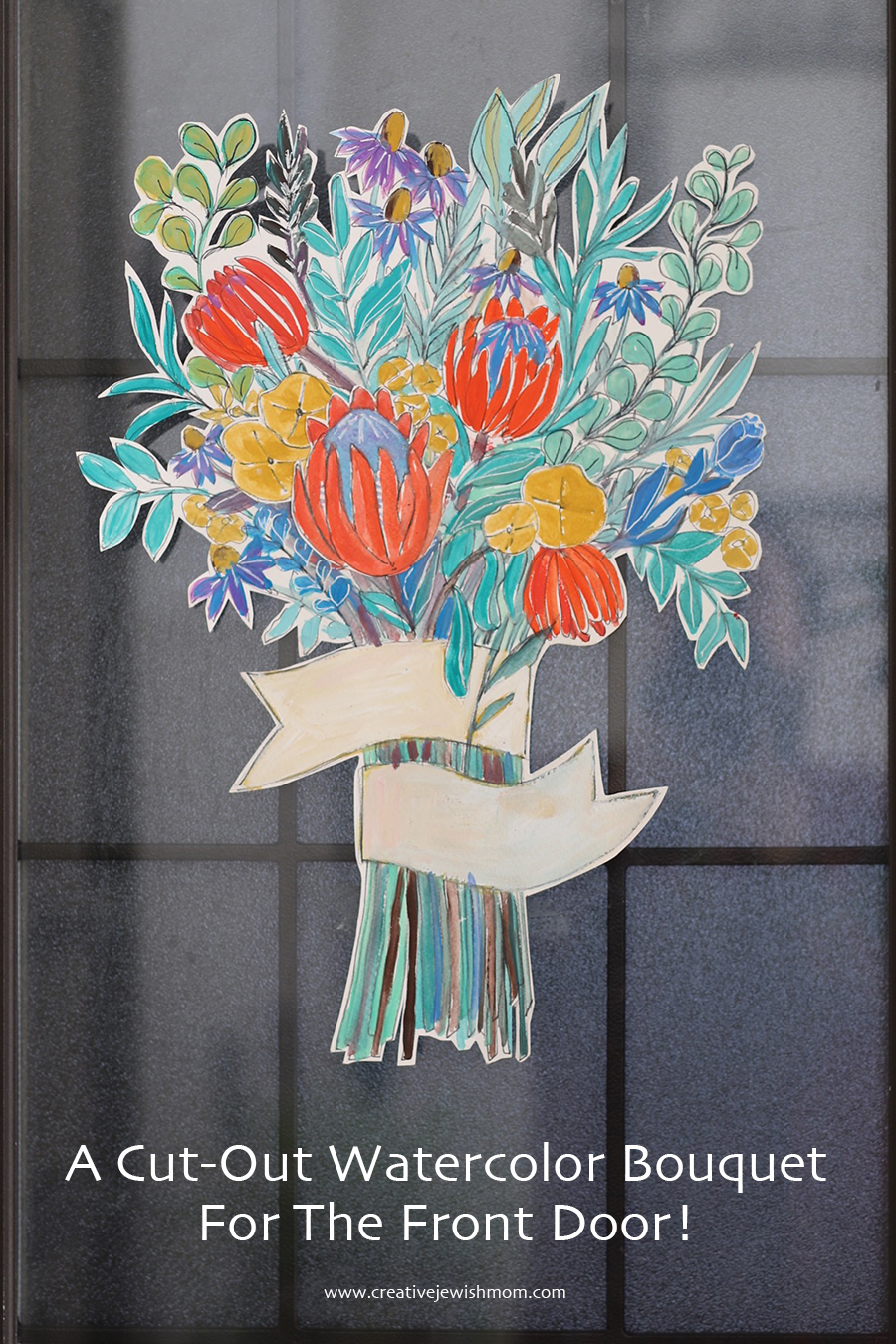 A Painted Floral Bouquet For The Front Door!