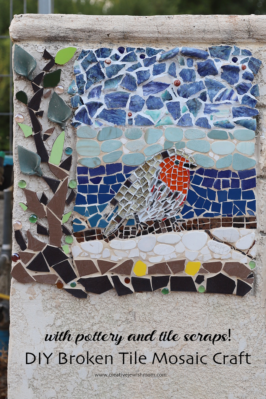 Bird On A Branch Mosaic Craft