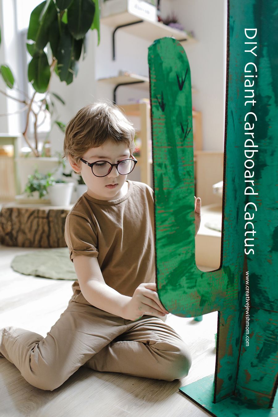 Giant DIY Cardboard Cactus Craft