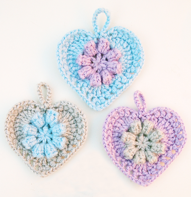 More Crocheted Heart Ornaments…..For A Wall Hanging!