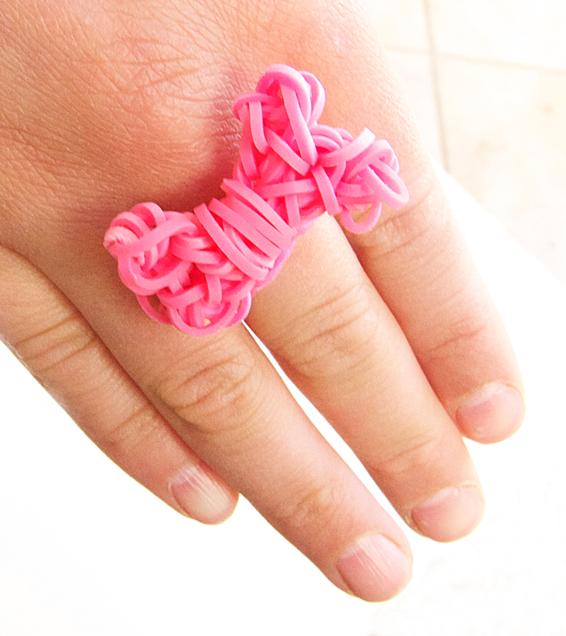 Rainbow Loom Bow Ring, Super Quick With Great Results!