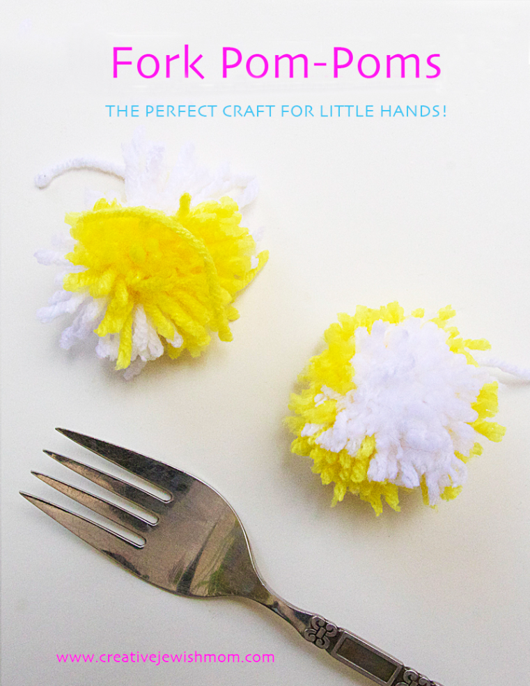 Fork Pom Pom Craft For Kids