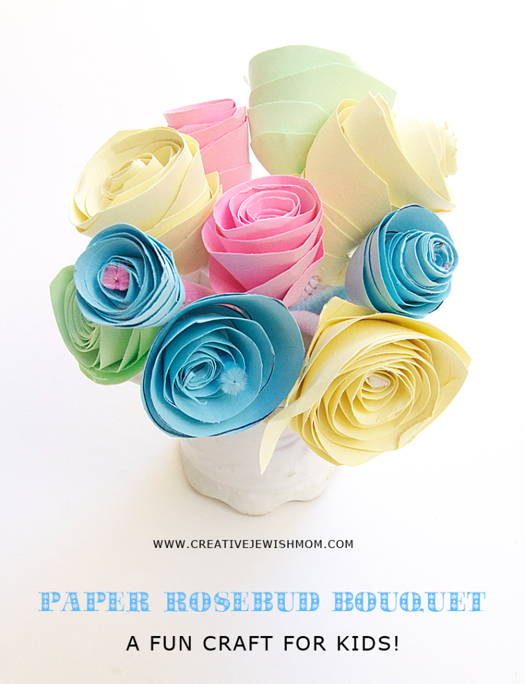 Paper Rosebud Bouquet Craft For Kids (And Adults!)