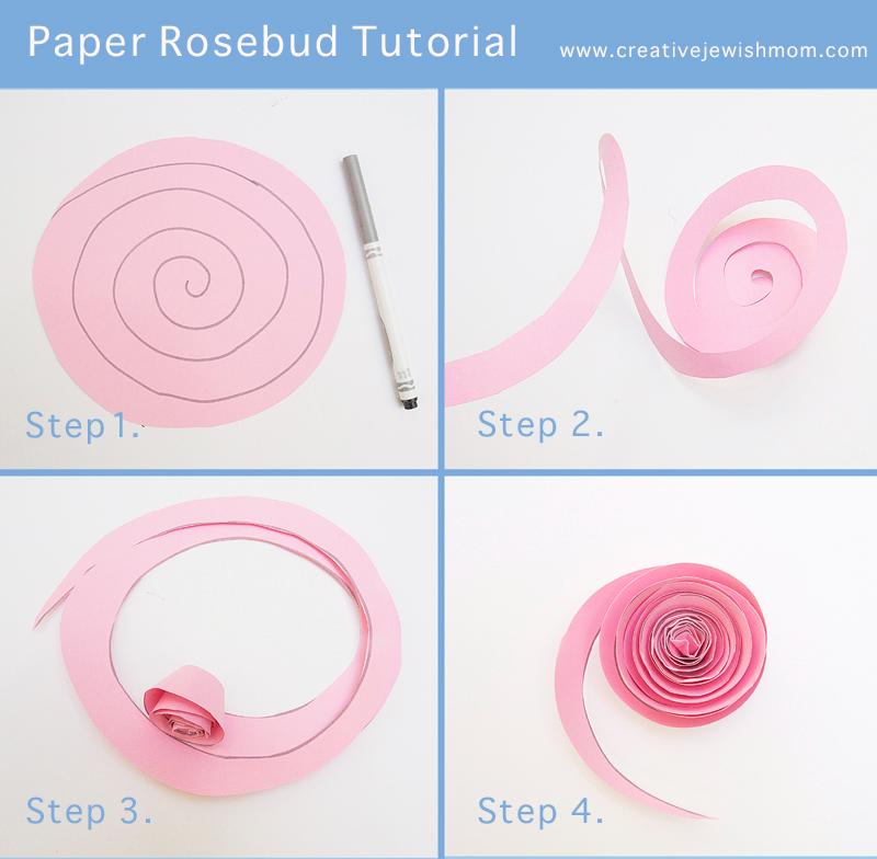 Simple Paper Rosebud Tutorial For All Ages!