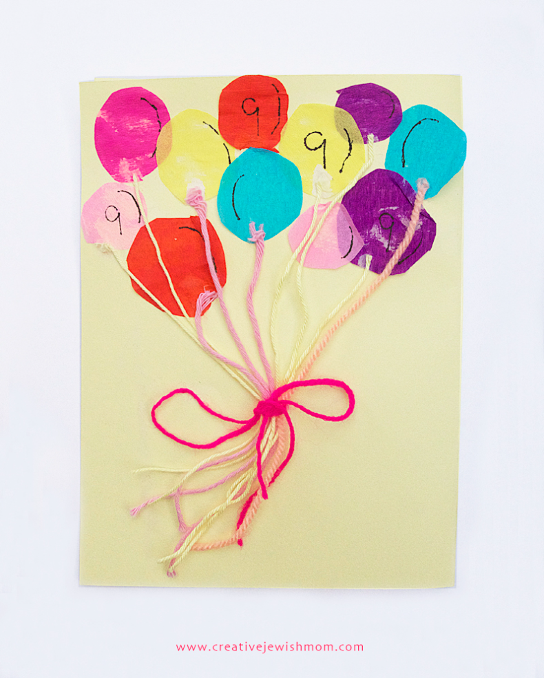 Bunch Of Balloons Birthday Card Craft For Kids