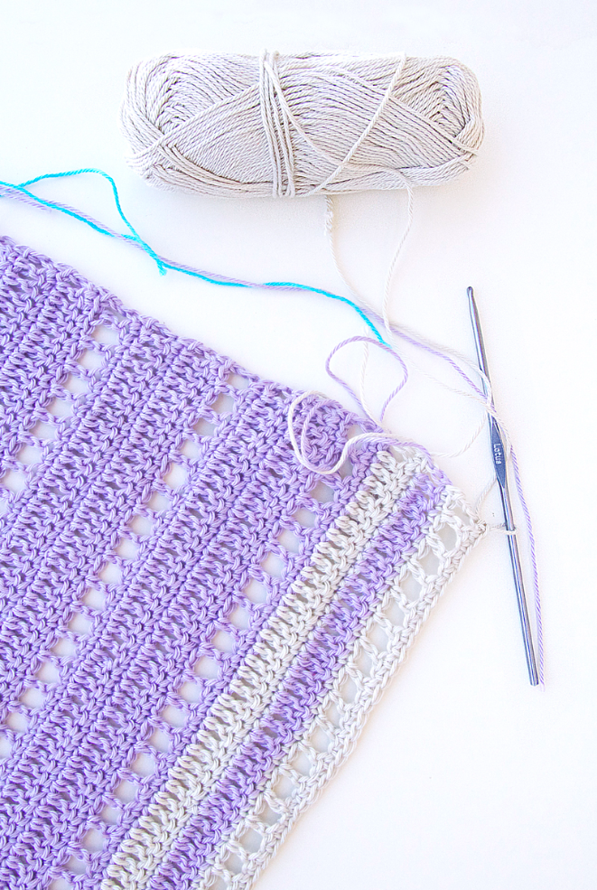 On My Hook: A Cotton Crocheted Scarf In Progress!