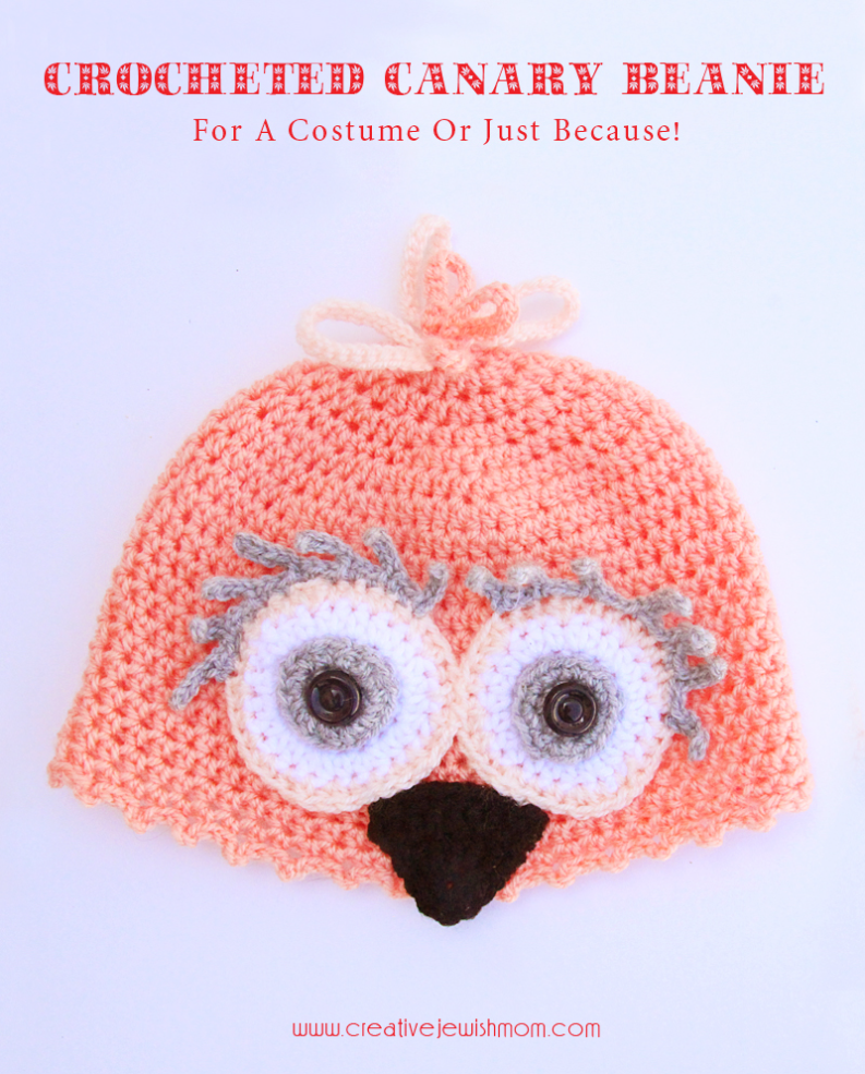 Crocheted Canary Beanie, For A Costume Or Just Because!