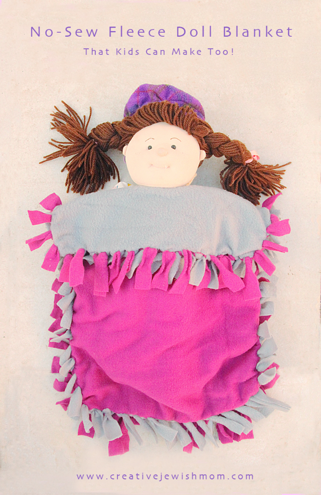 No Sew Fleece: A Super Simple Doll Blanket Kids Can Make Too!