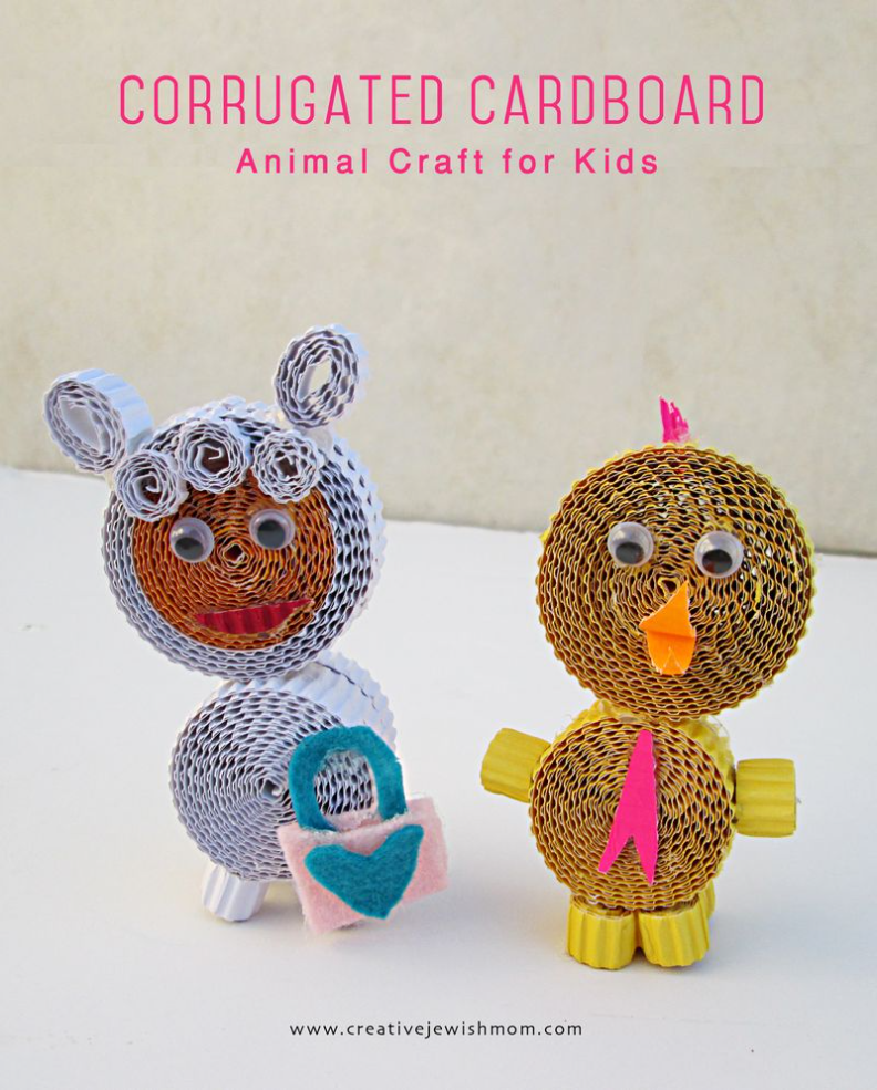Corrugated Paper Animal Craft For Kids
