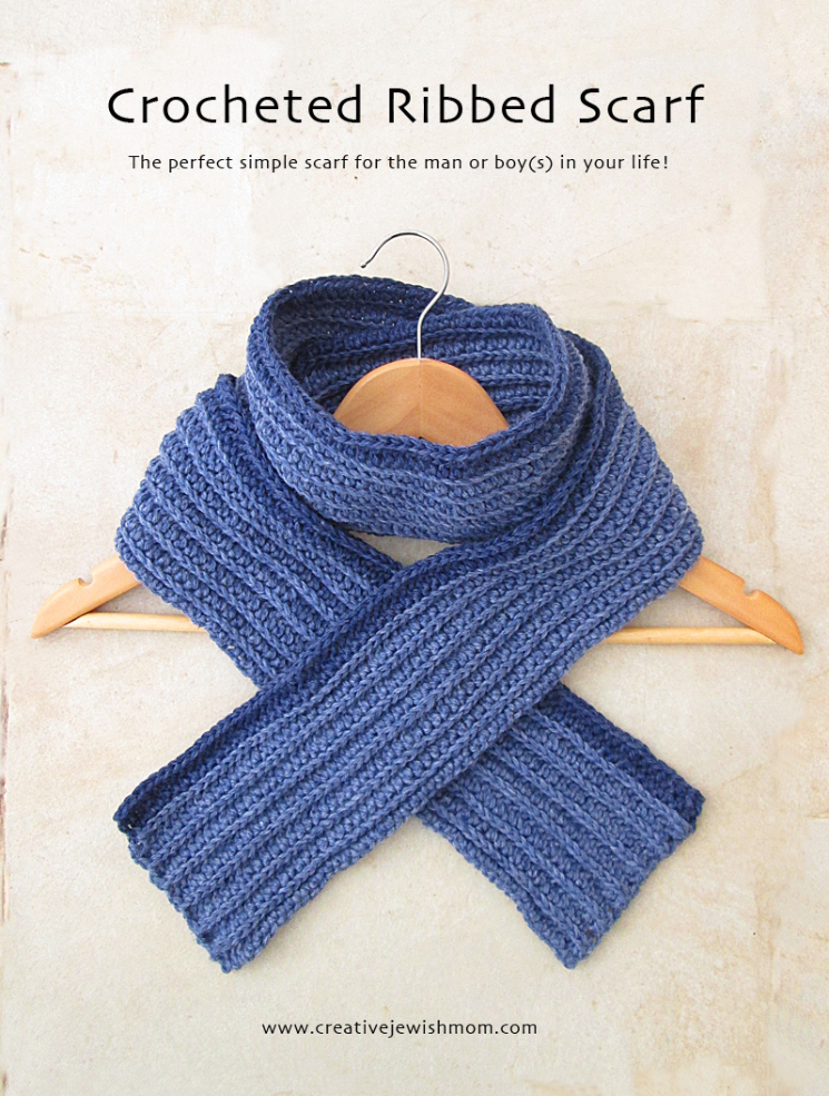 Crochet A Chunky Ribbed Scarf For Men And Boys