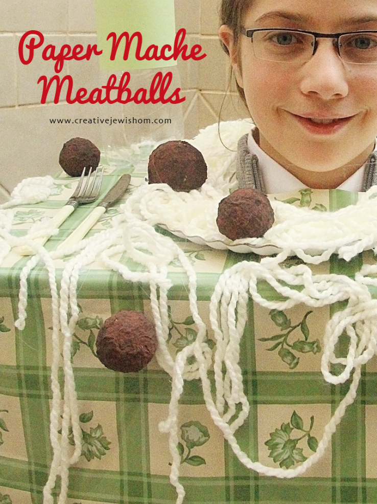 Paper Mache Meatballs For A Spaghetti And Meatballs Costume