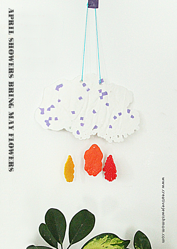 A Free-Form Hama Bead Cloud Mobile Craft For Kids