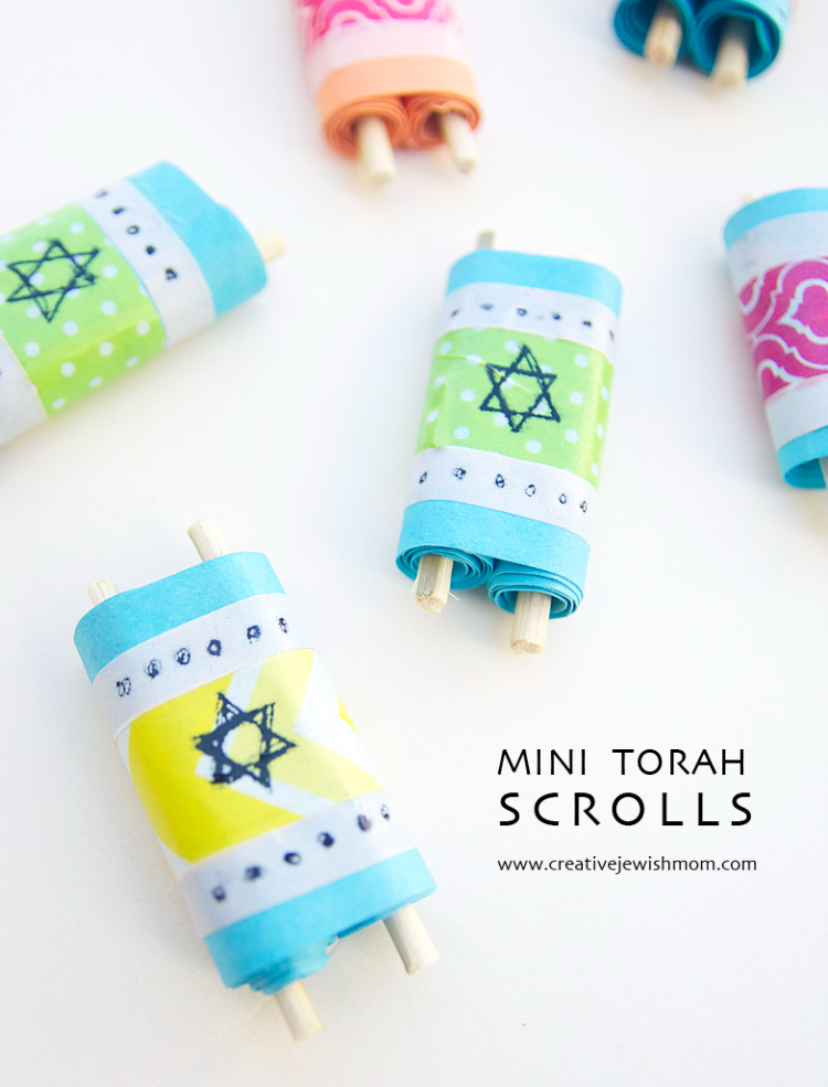 Mini Torah Scrolls Craft For Simchat Torah!