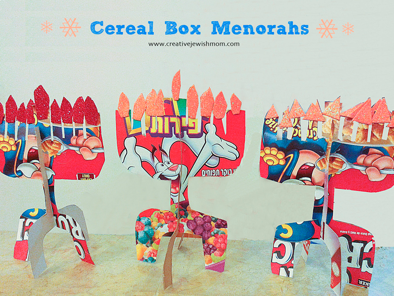 Cereal Box Menorahs Made By 2nd Graders!