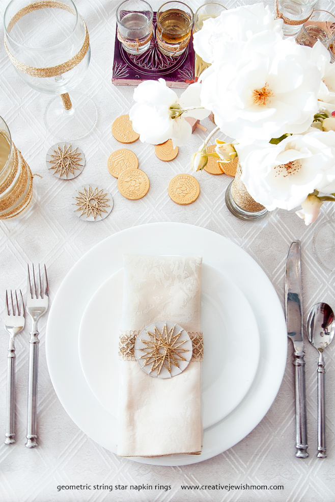 Geometric String Star Holiday Napkin Rings