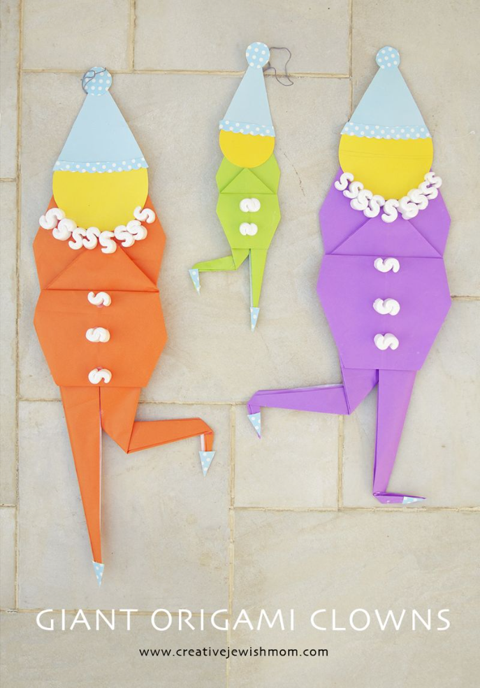 Giant Origami Clowns