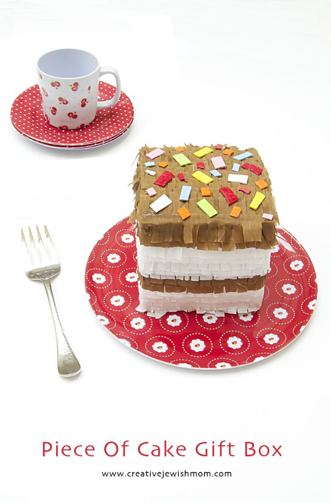 Piece Of Cake Pinata Style Gift Box