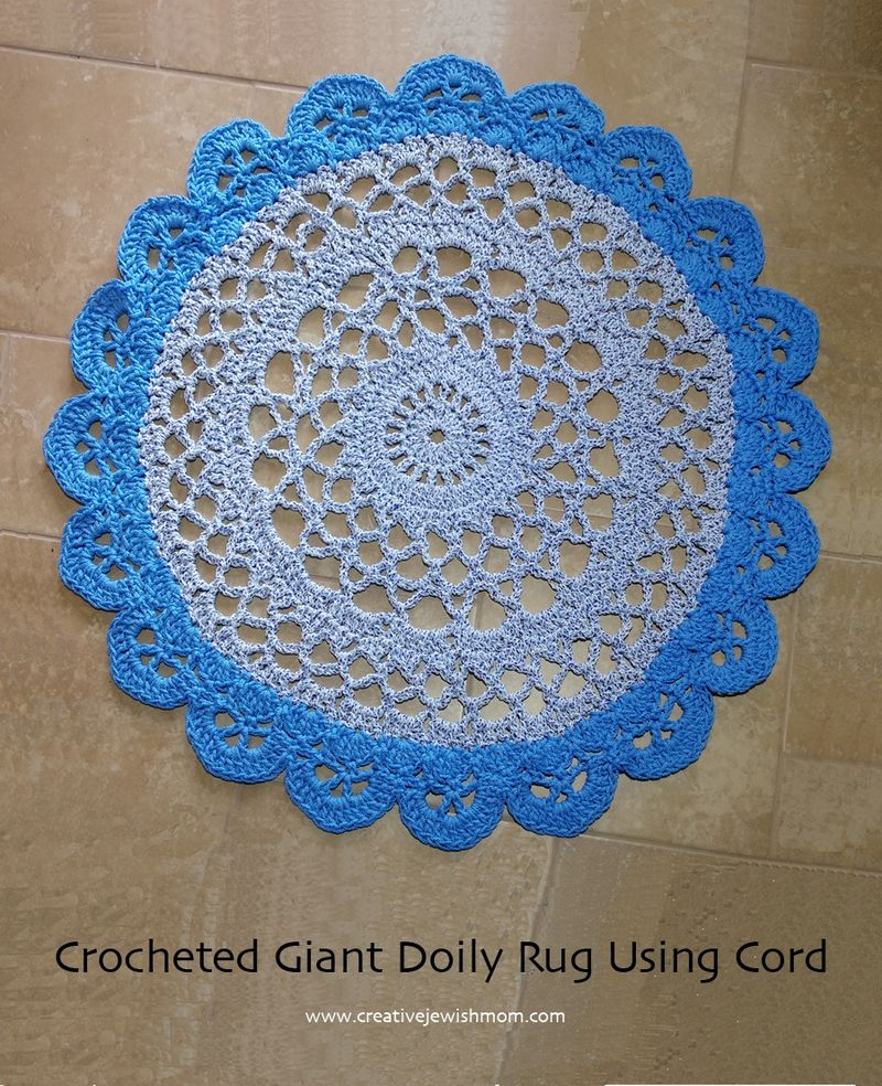 Giant Crocheted Doily Rug Using Cord