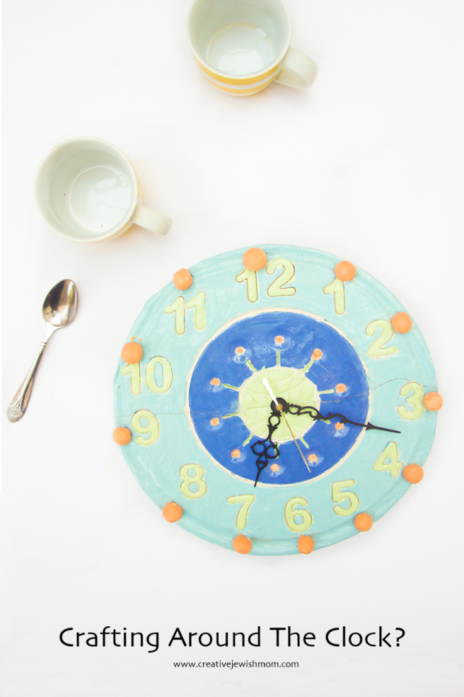 Ceramic Mid-Century Style Wall Clock Craft For Kids!