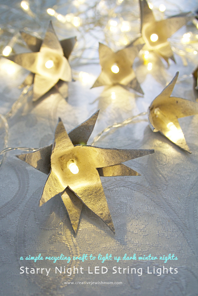 DIY Star String Lights Using Egg Cartons!