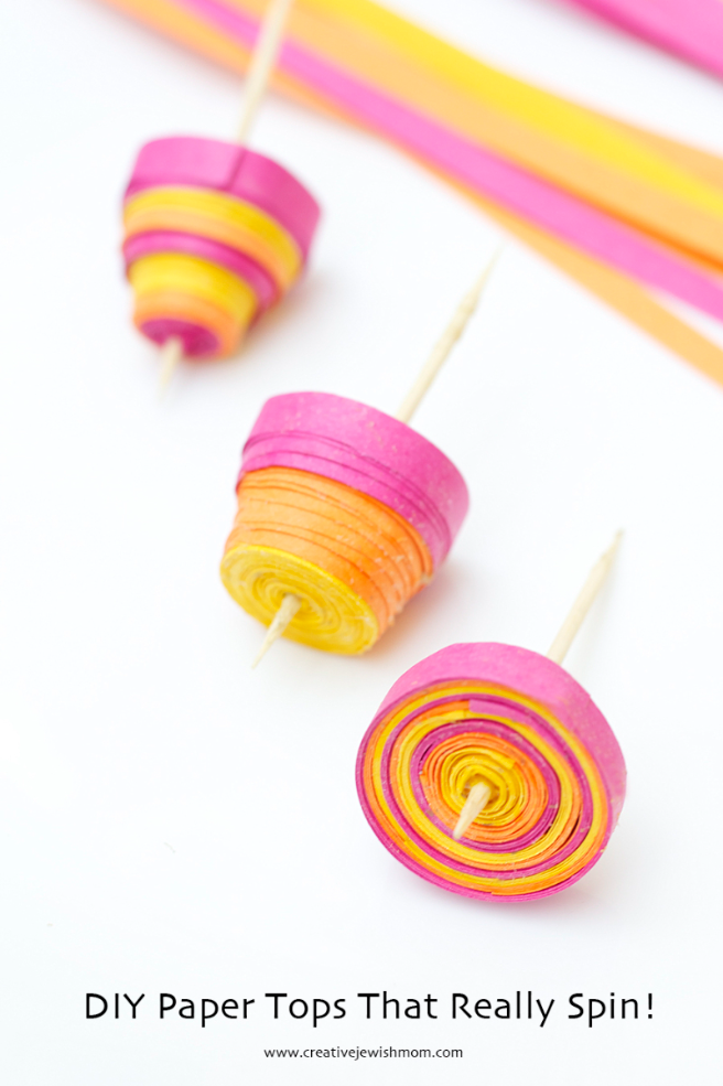 DIY Paper Top Is The Perfect Hanukkah Craft!