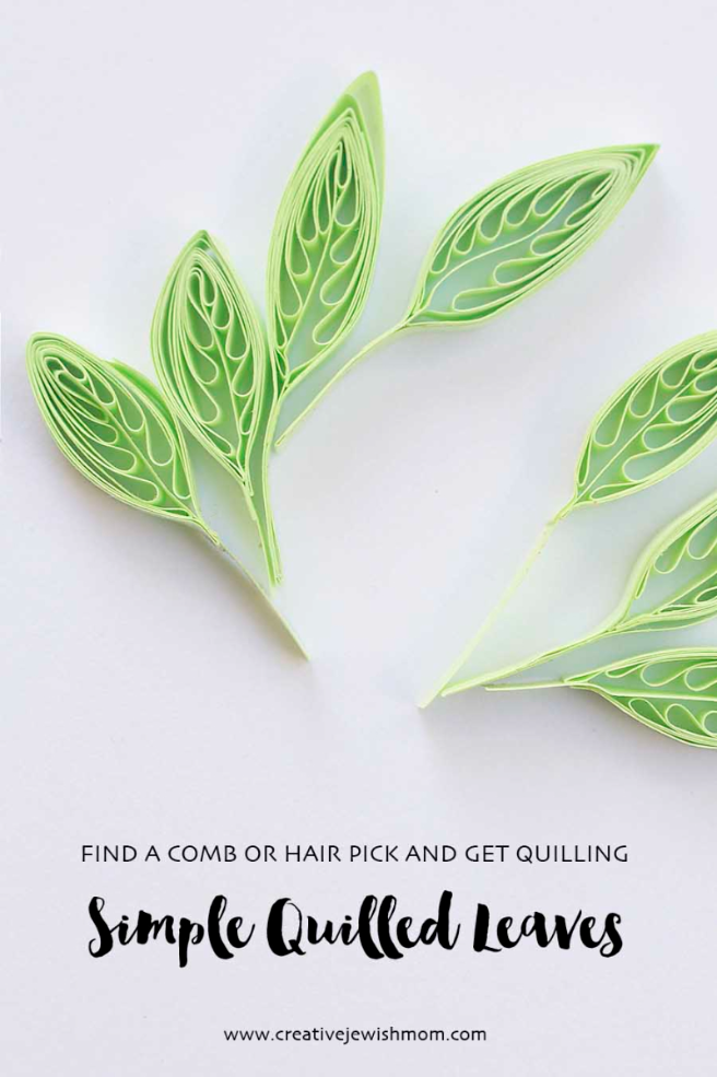 Simple Quilled Leaves Using A Comb