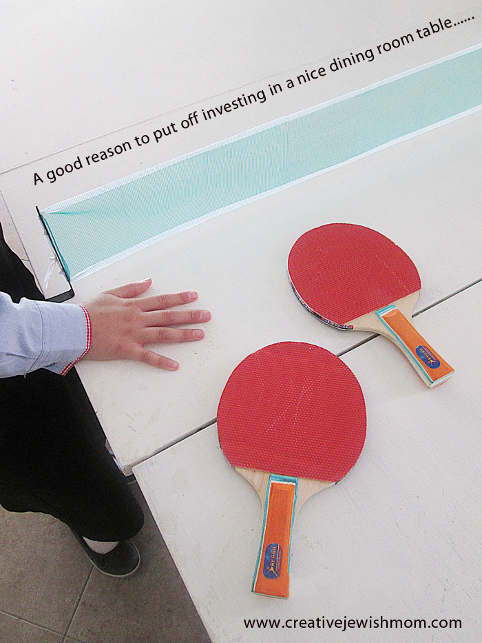 When The Dining Room Table Becomes A Ping Pong Table…..