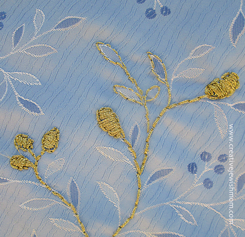 Embroidery On Patterned Fabric Can Add That Something Special!