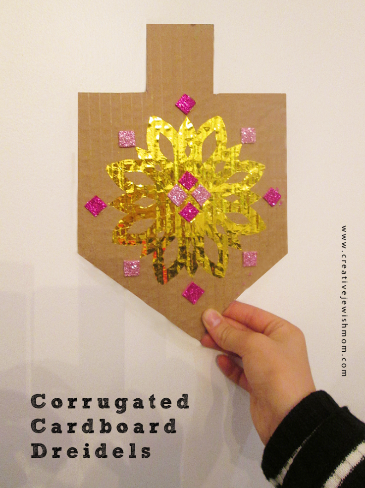 Hanukkah Dreidel Craft Using Corrugated Cardboard!