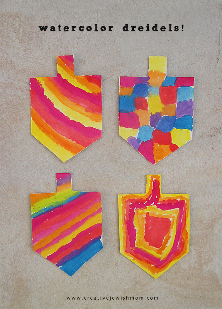 Watercolor Dreidel Craft For Hanukkah Is So Much Fun!