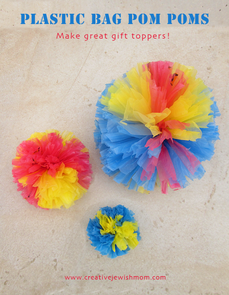 DIY Upcycled Plastic Bag Pom Poms!