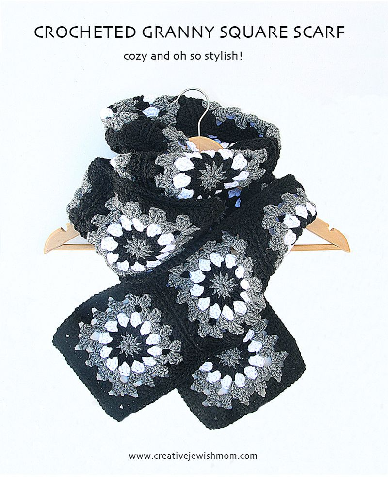 Crocheted Granny Square Scarf Is Fun And Stylish!