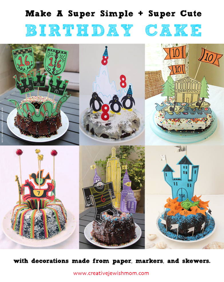Make Super Simple And Quick Birthday Cake Decorations From Paper!!