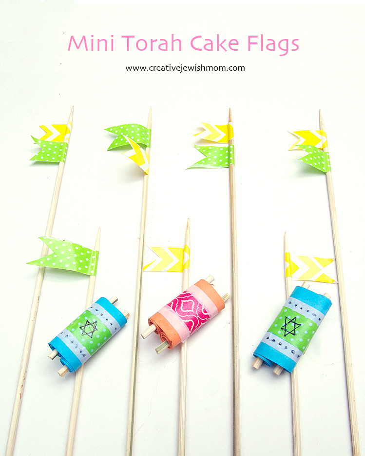 Mini Torah Scroll Cake Or Cupcake Flags!