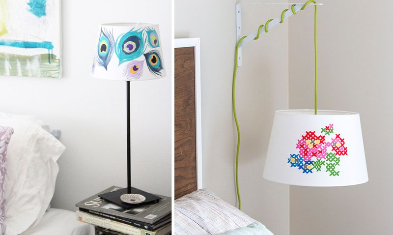 The Best Of DIY Painted And Embroidered Lampshades