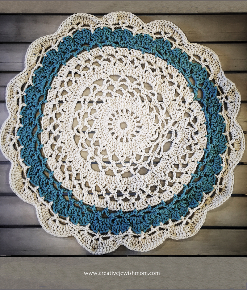 Crocheted Chunky Doily Throw Using My Doily Rug Pattern!