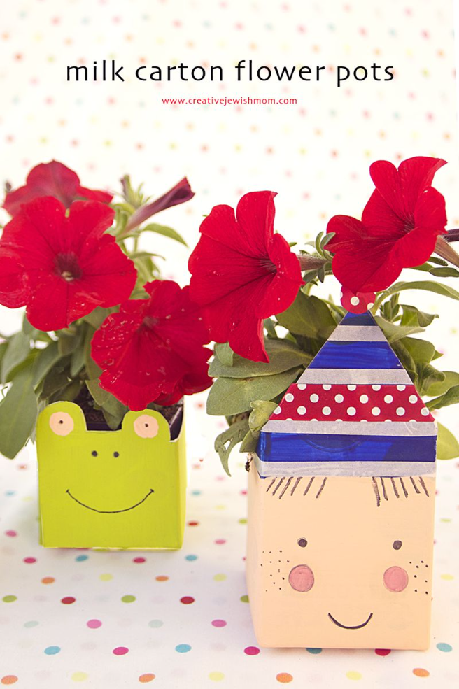 Milk Carton Flower Pot Craft