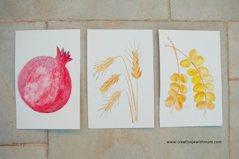 Watercolor Fruit Art: Paint The Seven Species