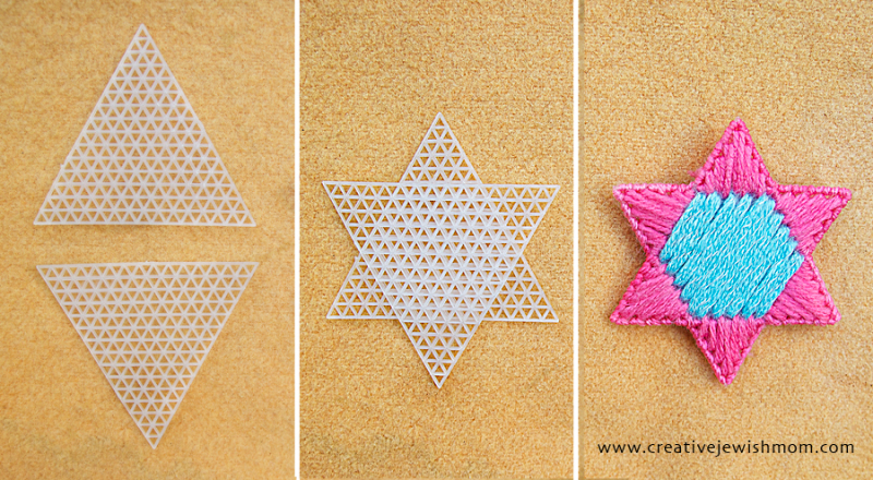 Plastic Canvas Star Ornaments With Tassels