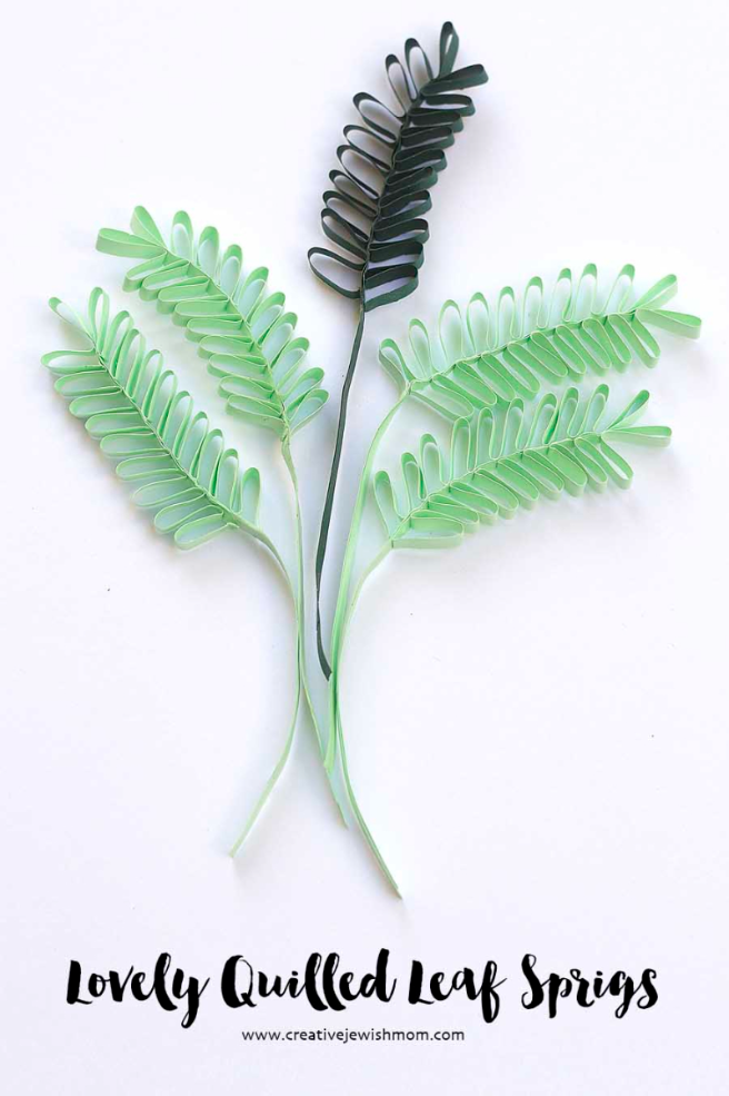 Quilled Leaf Sprigs Are Perfect For Shavuot!