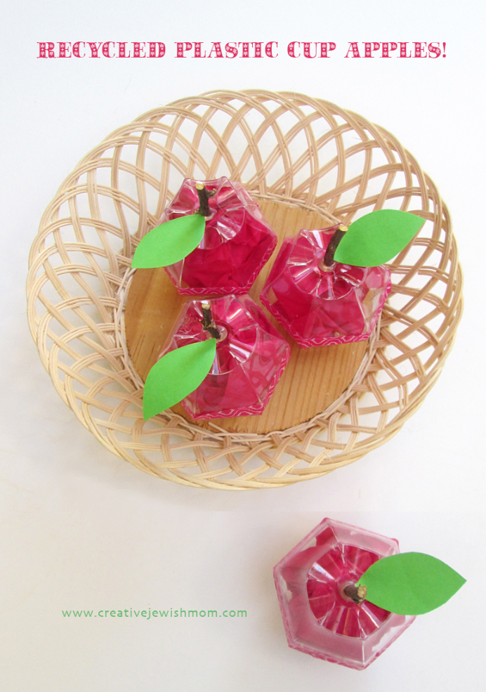 Recycled Plastic Cup Apples!