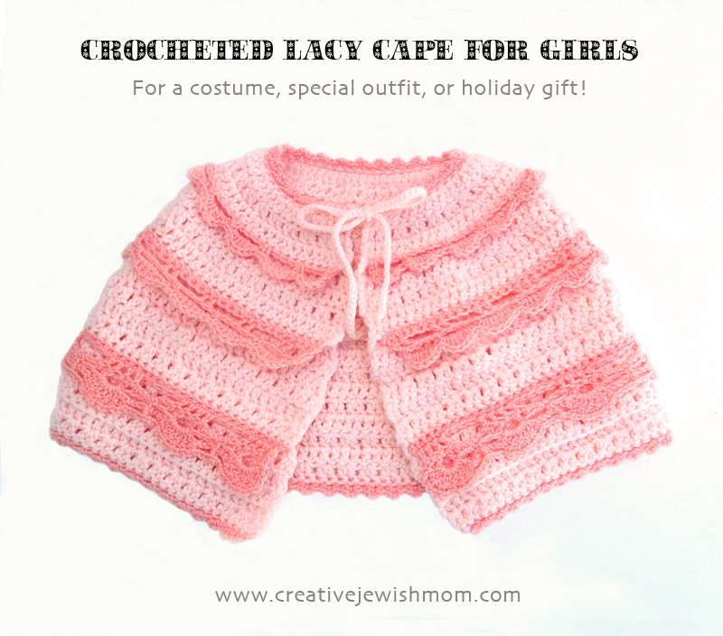 Crocheted Lacy Cape For Girls For A Costume Or Special Outfit!