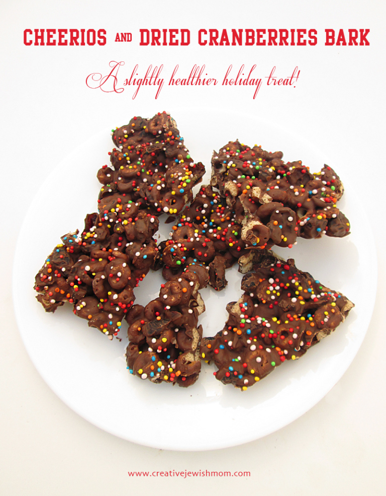 Cheerios And Dried Cranberries Dark Chocolate Bark!