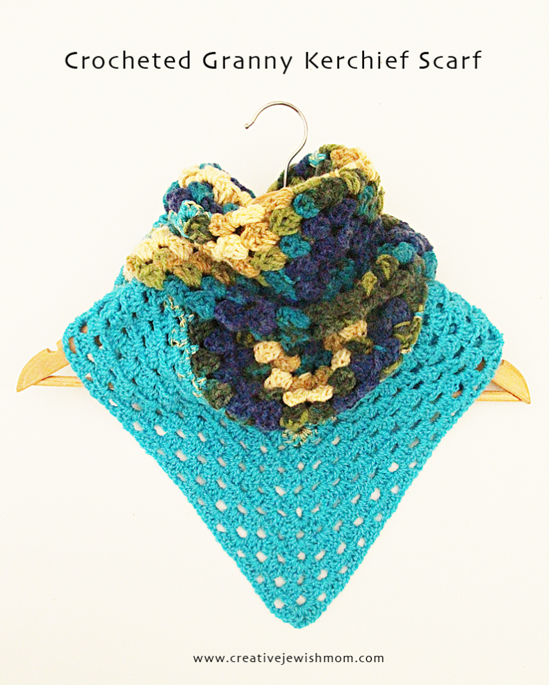 Crocheted Granny Kerchief Scarf