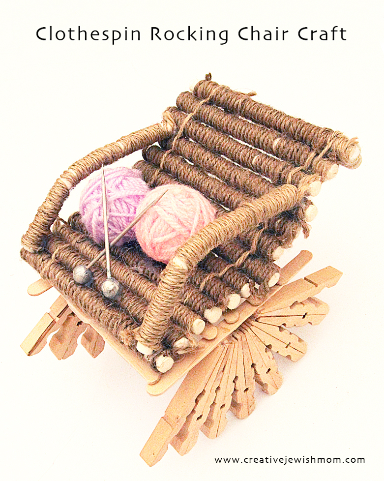 Wooden Clothespin And Popsicle Stick Rocking Chair Craft!