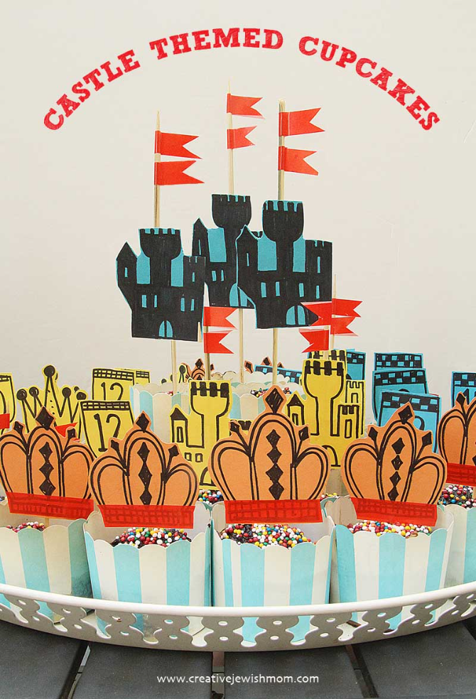 Castle Themed Birthday Cupcakes In A Pinch!