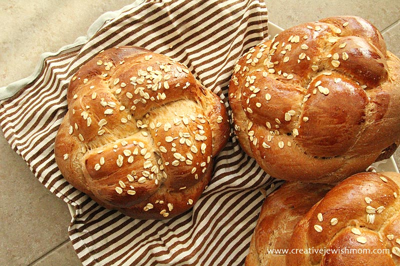 Gorgeous Round Braided Challahs Baked By A Thirteen Year Old!
