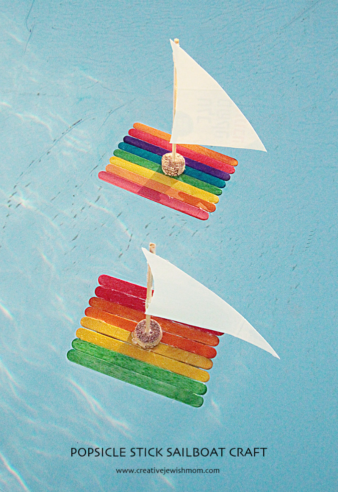 Popsicle Stick Sailboat Craft For Kids